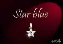 Star blue - přívěsek zlacený